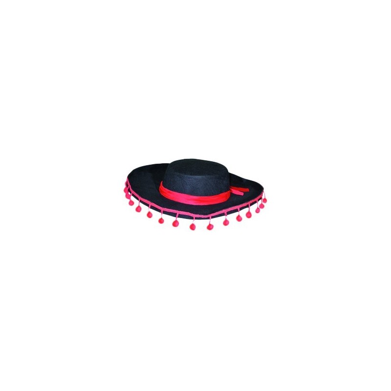 Chapeau Espagnol noir et rouge (fille) Chapeaux 3,13 €