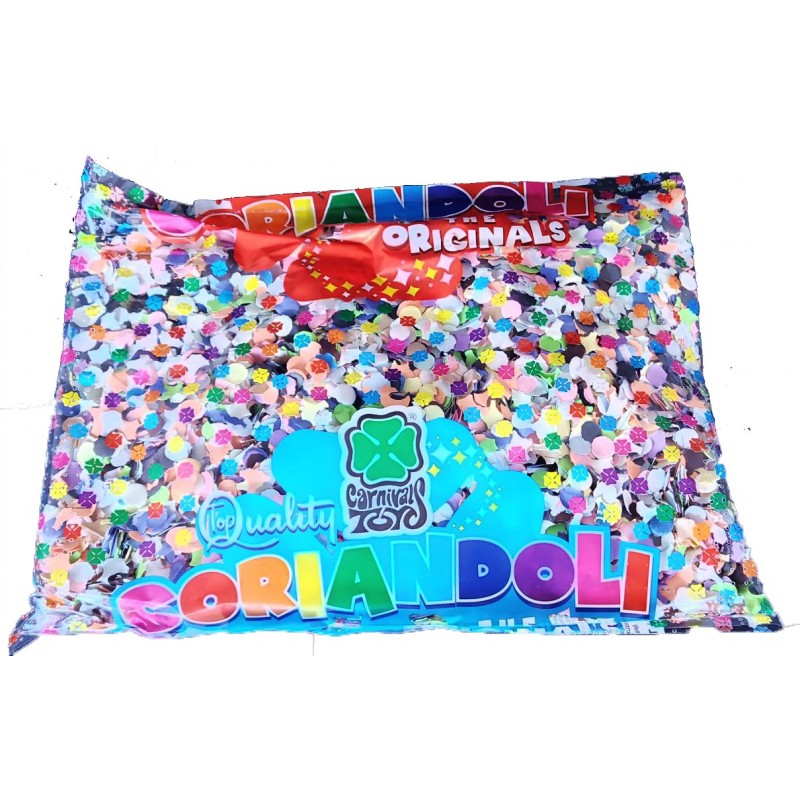 Confettis de rue multicolores sachet de 100 g Cotillons