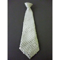 Cravate à sequins tissu argent Accessoires 1,76 €