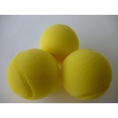 Lot de 12 balles de tennis en mousse diamètre 7 cm couleurs assorties