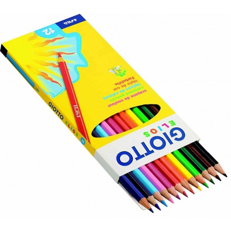 Crayons GIOTTO bébé - Étui de 6 Maxi crayons de couleur - Crayon