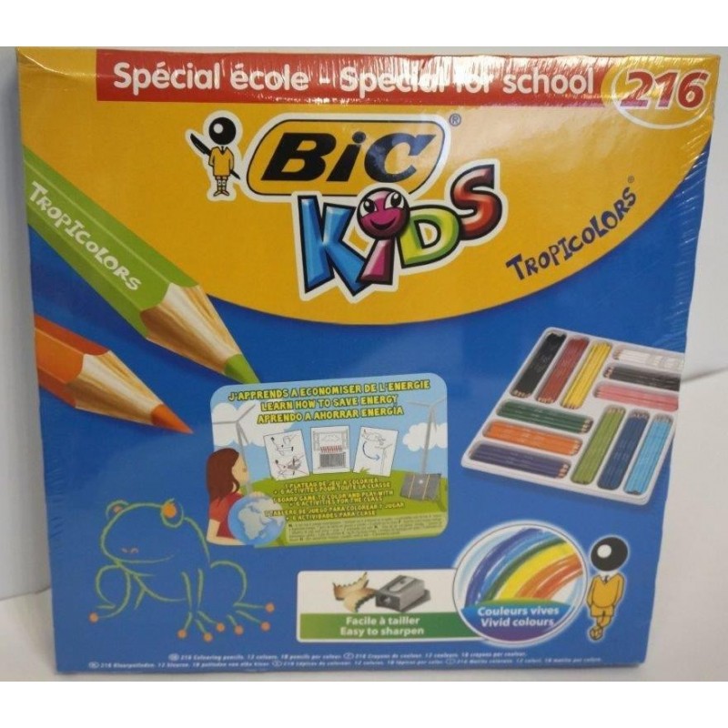 Pot de 48 crayons de couleur gros module + 2 taille-crayons