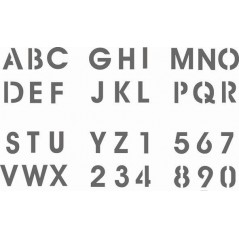 Pochette de 6 Pochoirs Alphabet chiffre Pochoirs 4,08 €