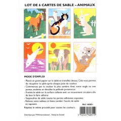 Lot 6 cartes sable animaux Activités Créatives 10,34 €