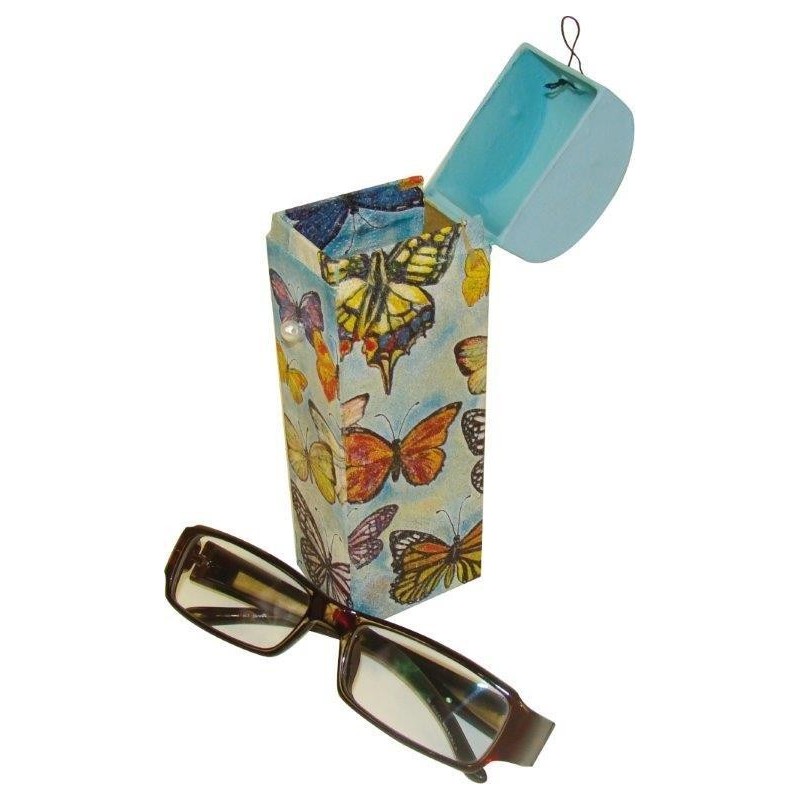 Etui à lunettes boîte carton Décopatch - Feutrine - Laine - Objet à décorer 0,75 €