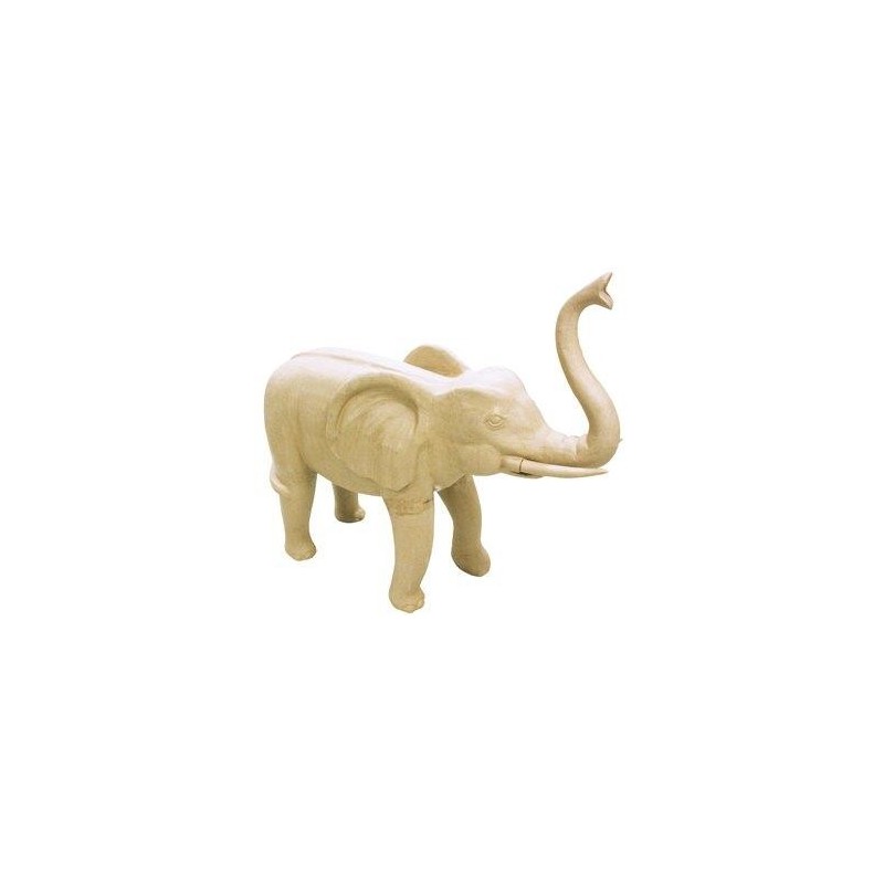 Eléphant en papier maché 12 cm Décopatch - Feutrine - Laine - Objet à décorer 2,11 €