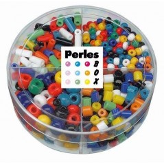 Boîte 700 perles mélangées gros trous Perles et accessoires - Boules décoratives 6,93 €