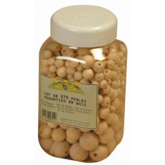 Bocal 575 perles assorties naturelles Perles et accessoires - Boules décoratives 19,27 €