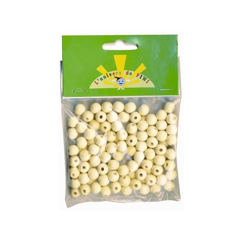 Sachet 200 perles rondes naturelles 8 mm Perles et accessoires - Boules décoratives 1,45 €