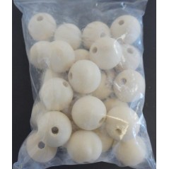 Sachet 25 perles rondes naturelles diam 30 mm Perles et accessoires - Boules décoratives 4,52 €