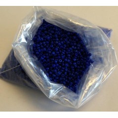 Sachet 100g perle rocaille mat bleu marine Perles et accessoires - Boules décoratives 2,88 €
