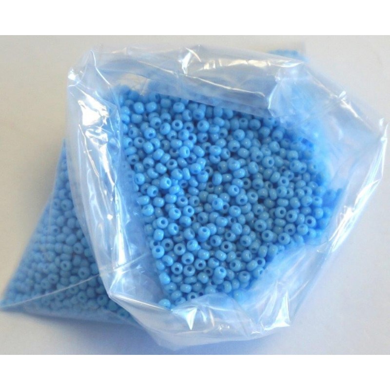 Sachet 100g perle rocaille mat turquoise Perles et accessoires - Boules décoratives 2,88 €