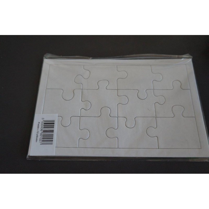 Puzzle carton blanc 12 pièces 200 x 120 mm Activités Créatives 1,14 €