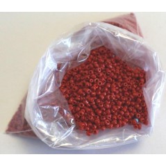 Sachet 100g perle rocaille mat rouge Perles et accessoires - Boules décoratives 2,88 €
