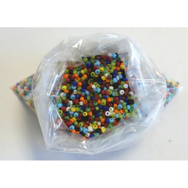 Sachet 100g perle rocaille mat mélangée Perles et accessoires - Boules décoratives 2,88 €