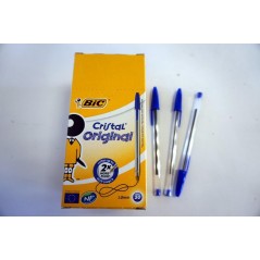 Boîte 50 stylos bille cristal Bic bleu Fournitures scolaires et bureaux 15,74 €