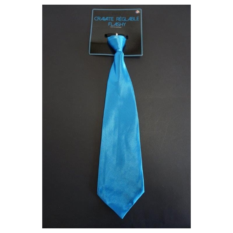 Cravate fluo Bleue 13 x 21 cm - Fluos / Lumineux pas cher