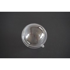 Boule plastique transparente diam. 80 mm Perles et accessoires - Boules décoratives 1,28 €