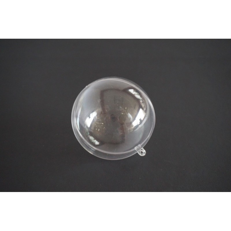 Boule plastique transparente diam. 80 mm Perles et accessoires - Boules décoratives 1,28 €