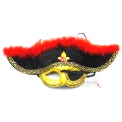 Masque Corsaire avec fourrure rouge Pirate & Corsaire 2,10 €