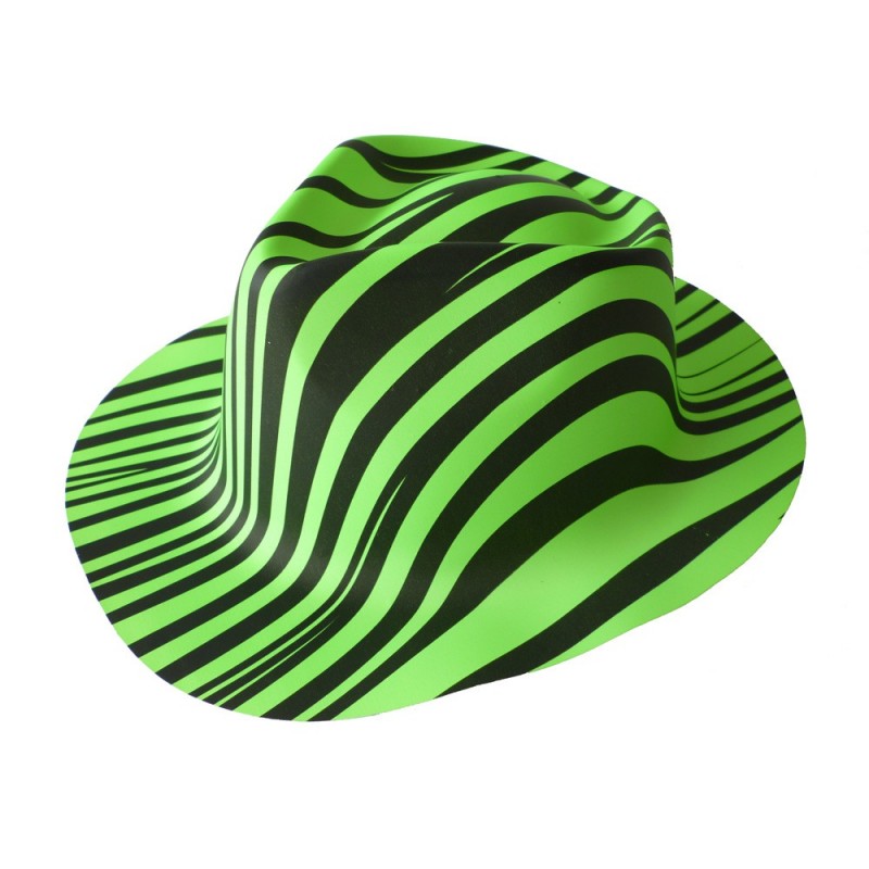Chapeau zébrés vert fluo plastic Chapeaux 0,99 €