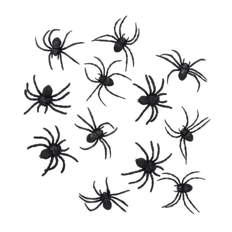 Sachet  12 araignées 4 à 6 cm