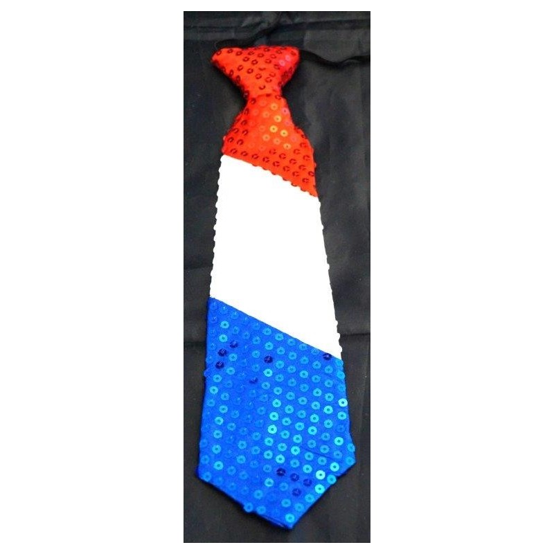 Cravate à sequins tissu bleu blanc rouge France / Supporters 1,79 €