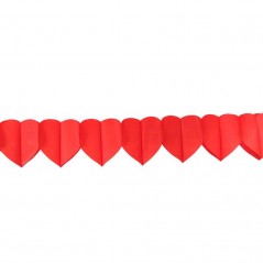 Guirlande Coeur rouge long 4 m haut 17 cm Saint Valentin 1,39 €