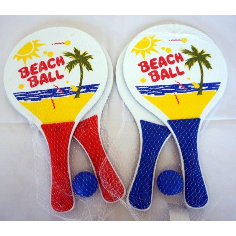 Raquettes beach ball 34 x 19 cm + 1 balle Plein air  2,06 €