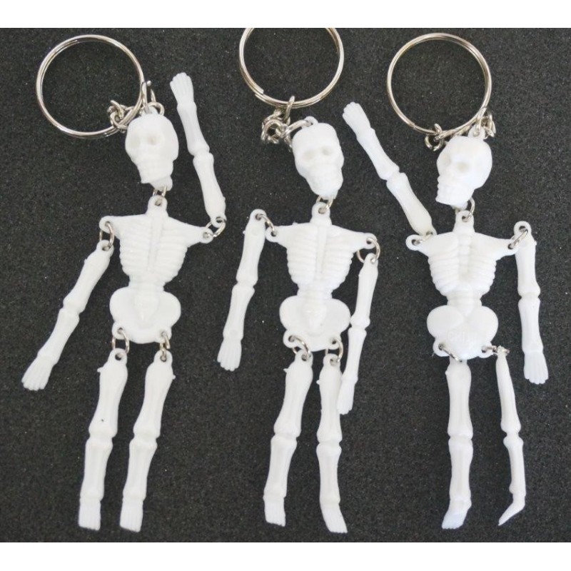 12 Porte clés squelette blanc Porte-clés 2,64 €