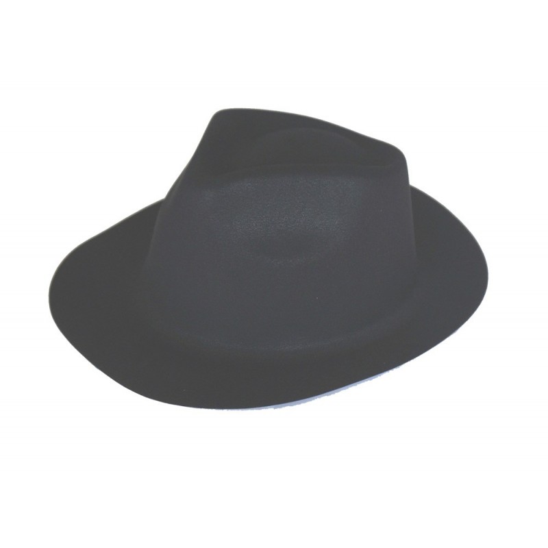 Chapeau Al-Capone pvc aspect feutrine Noir Chapeaux 0,99 €