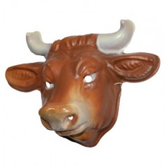 Masque Vache moyen modèle plastique rigide Loups et Masques 1,50 €