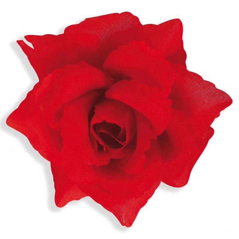 Broche - Boutonnière fleur rouge 10 cm Accessoires 0,52 €