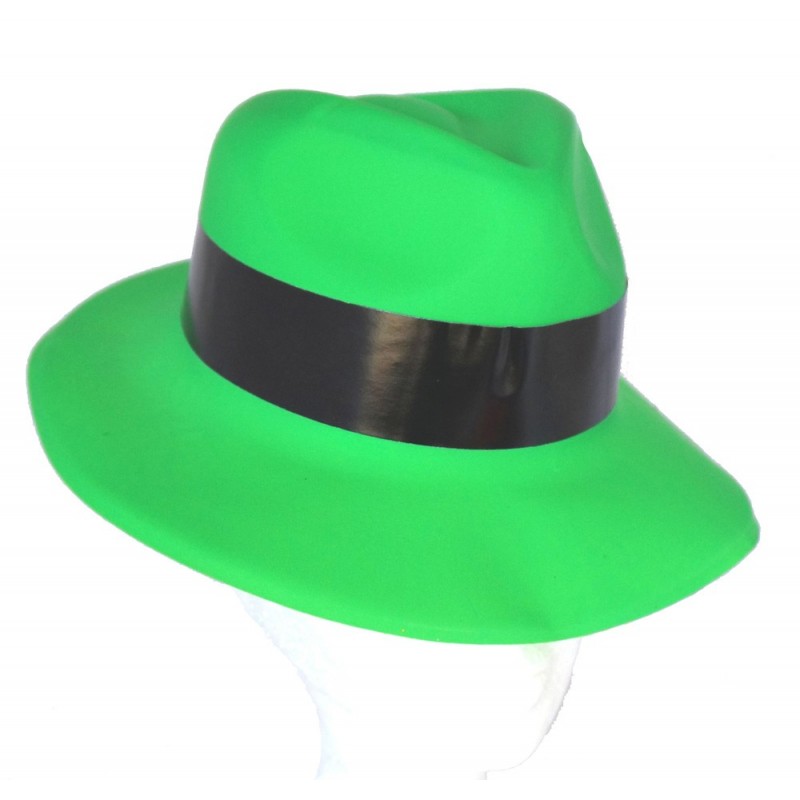 Chapeau gangster vert plastic Chapeaux 1,12 €