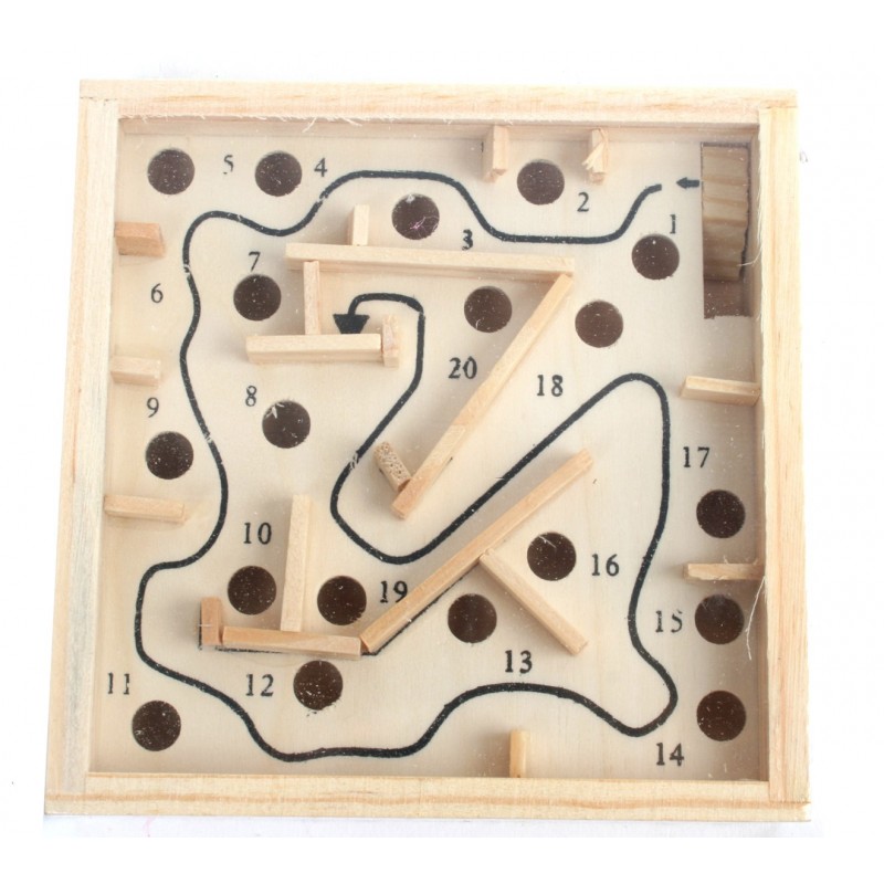 Labyrinthe en bois 11.5 cm x 11.5 cm Jeux bois 1,54 €