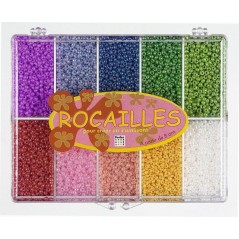 Boîte rocailles 2.5 mm perles brillantes Perles et accessoires - Boules décoratives 6,42 €
