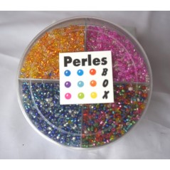Boites 4 cases mix rouge/orange/violet Perles et accessoires - Boules décoratives 5,22 €