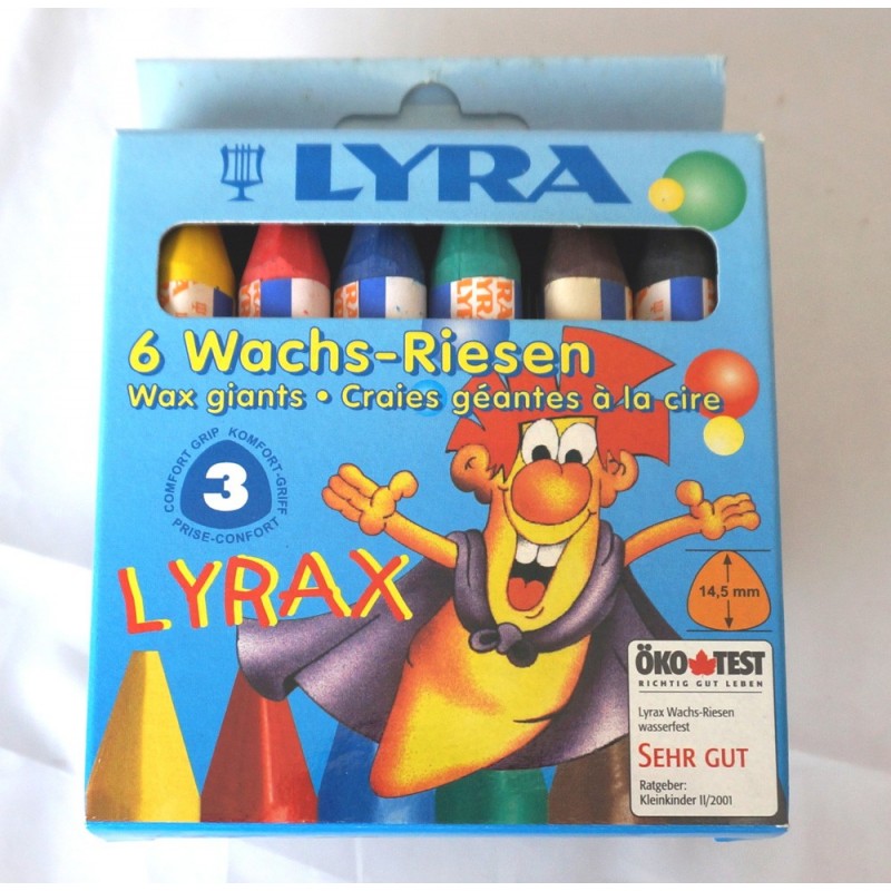 Etui de 6 craies géantes à la cire Lyra Crayons et Feutres 3,21 €