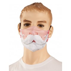 Masque protection tissu Barbe Père Noël Accueil 4,70 €