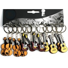 Lot 50 Porte-clefs Guitare Gris (50 porte clés)