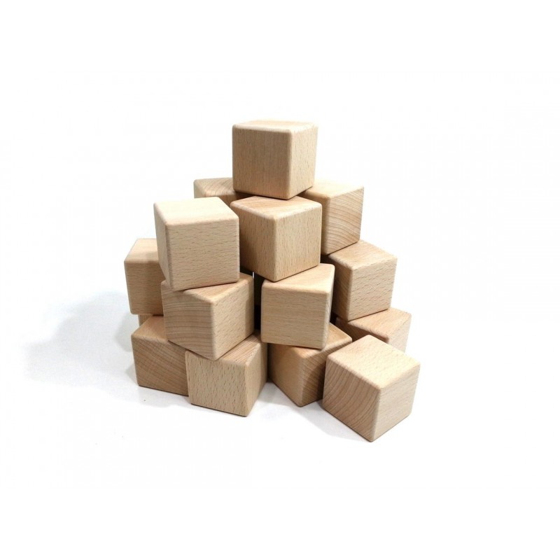 Cubes bois 20 x20 x20 mm sachet de  100